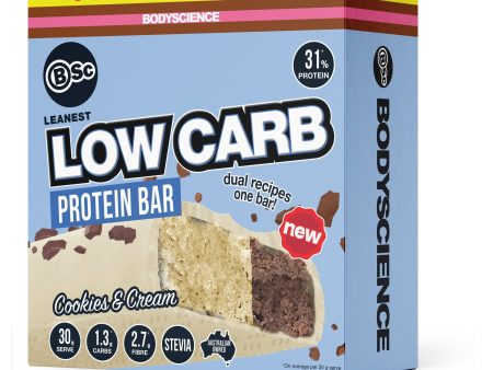 Body Science Low Carb High Protein Bar 30g - Cookies & Cream 7 Box Sale