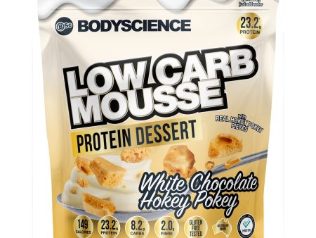 Body Science Low Carb Mousse Protein Dessert 400g - White Chocolate Hokey Pokey For Sale