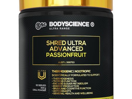 Body Science Shred Ultra Advanced 300g - Passionfruit Hot on Sale