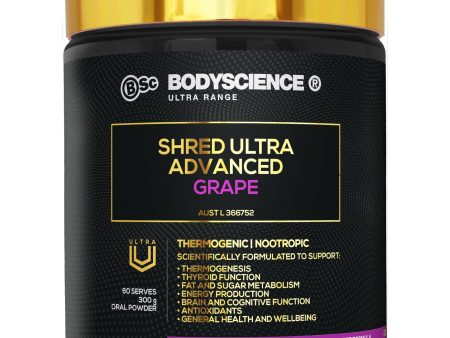 Body Science Shred Ultra Advanced 300g - Grape For Discount