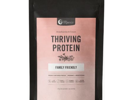 NUTRA ORGANICS Thriving Protein (Organic Plant Based Protein) Strawberries & Cream 1kg Hot on Sale