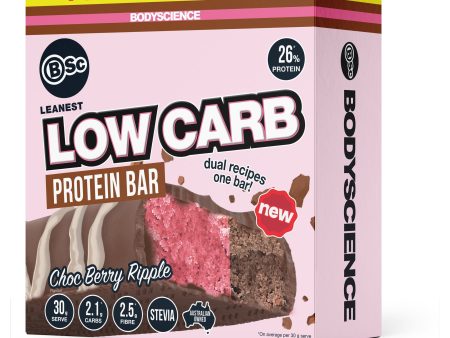 Body Science Low Carb High Protein Bar 30g - Choc Berry Ripple 7 Box Hot on Sale