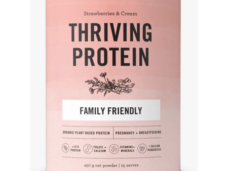 NUTRA ORGANICS Thriving Protein (Organic Plant Based Protein) Strawberries & Cream 450g Fashion