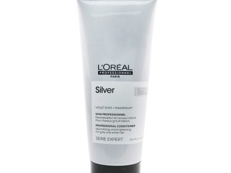 L Oreal Professionnel Serie Expert - Silver Violet Dyes + Magnesium Neutralising and Brightening Conditioner (For Grey and White Hair)  200ml 6.7oz Fashion