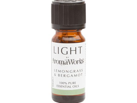 AromaWorks Light 100% Pure Essential Oil Blend Lemongrass & Bergamot 10ml Supply