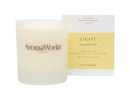 AromaWorks Light Candle Mandarin & Vetivert Medium 220g For Cheap