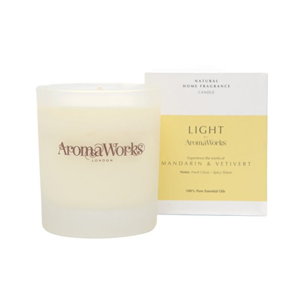 AromaWorks Light Candle Mandarin & Vetivert Medium 220g For Cheap