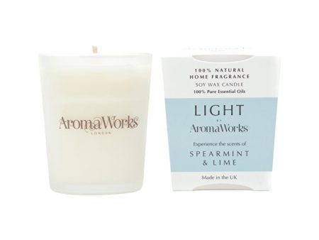 AromaWorks Light Candle Spearmint & Lime Small 75g Supply