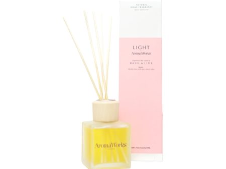 AromaWorks Light Reed Diffuser Basil & Lime 100ml For Cheap