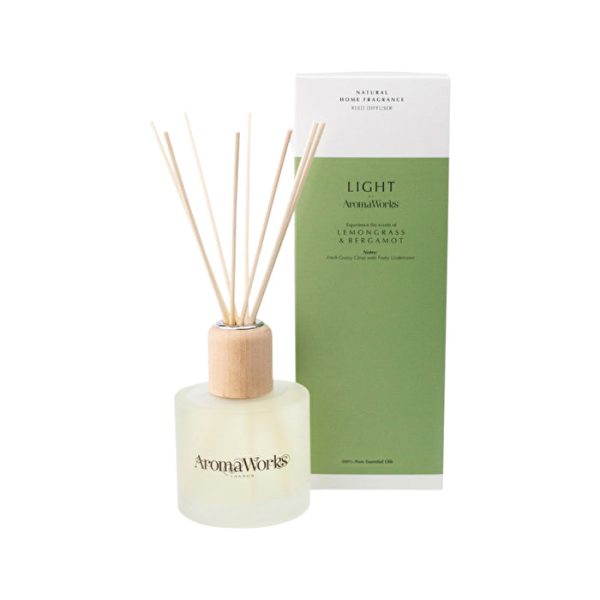 AromaWorks Light Reed Diffuser Lemongrass & Bergamot 200ml on Sale