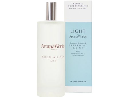 AromaWorks Light Room & Linen Mist Spearmint & Lime 100ml Supply