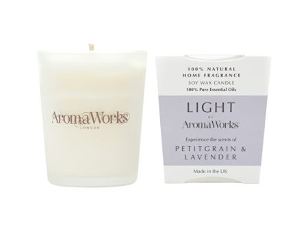 AromaWorks Light Candle Petitgrain & Lavender Small 75g Cheap