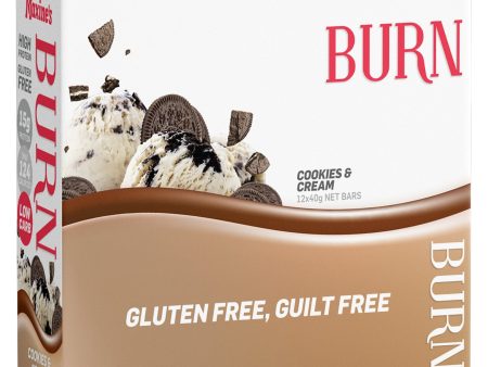 Maxine s Burn Bar Cookies & Cream 40gx12 on Sale