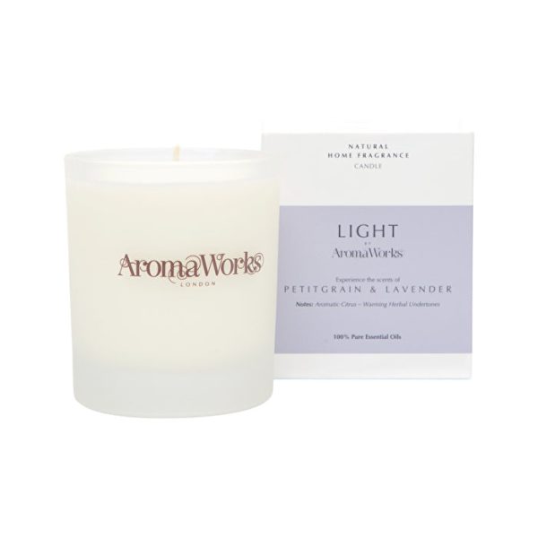 AromaWorks Light Candle Petitgrain & Lavender Medium 220g Supply