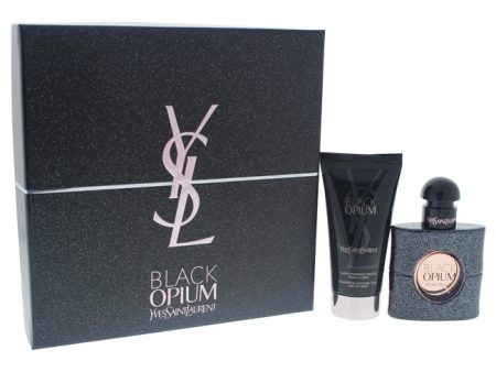 Yves Saint Laurent Black Opium by Yves Saint Laurent for Women - 2 Pc Gift Set 1oz EDP Spray, 1.6oz Shimmering Moisture Fluid For The Body Online Hot Sale