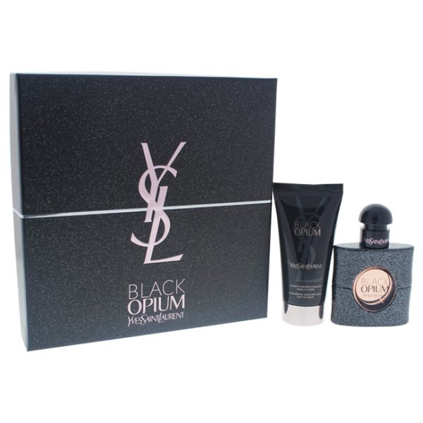 Yves Saint Laurent Black Opium by Yves Saint Laurent for Women - 2 Pc Gift Set 1oz EDP Spray, 1.6oz Shimmering Moisture Fluid For The Body Online Hot Sale