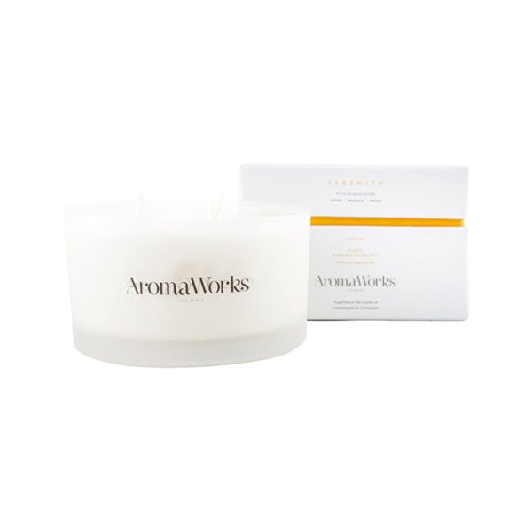 AromaWorks 3 Wick Candle Serenity Large 400g Discount