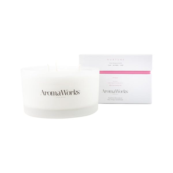 AromaWorks 3 Wick Candle Nurture Large 400g Cheap