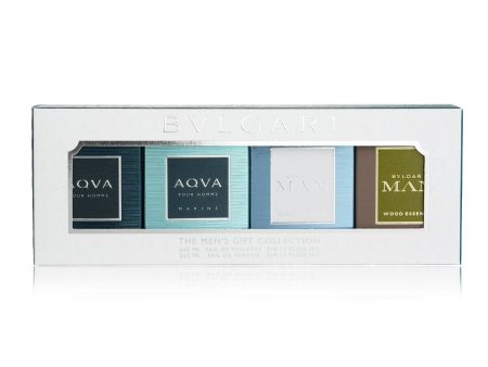 Bvlgari Men Miniatures Coffret: Aqva EDT + Aqva Marine EDT + Wood Essence EDP + Glacial Essence EDP  4x5ml 0.17oz Online