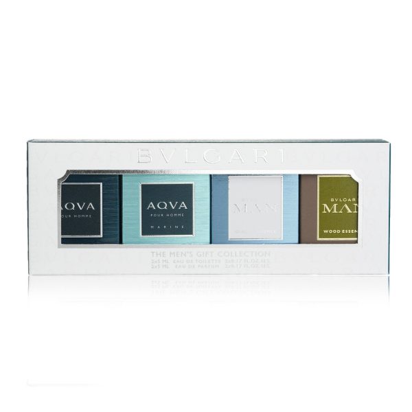 Bvlgari Men Miniatures Coffret: Aqva EDT + Aqva Marine EDT + Wood Essence EDP + Glacial Essence EDP  4x5ml 0.17oz Online