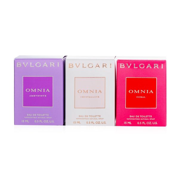 Bvlgari The Women?s Gift Collection (Omnia Crystalline + Omnia Coral + Omnia Amethyste)  3x15ml 0.5oz For Discount