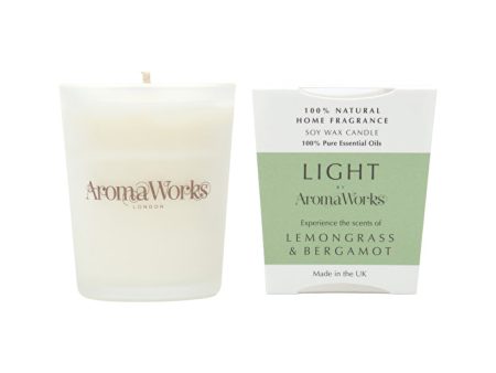 AromaWorks Light Candle Lemongrass & Bergamot Small 75g For Cheap