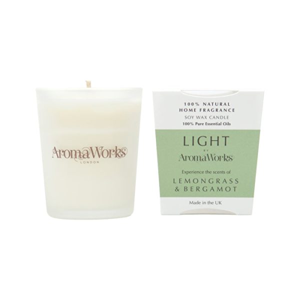 AromaWorks Light Candle Lemongrass & Bergamot Small 75g For Cheap