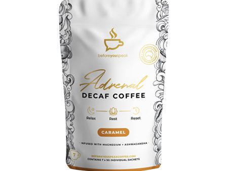 Before You Speak Adrenal Decaf Coffee Caramel 5g x 7 Pack Hot on Sale