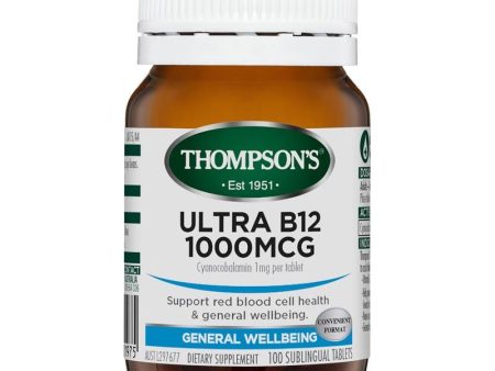 Thompson s Ultra B12 1000Mcg 100 Tablets Online Hot Sale