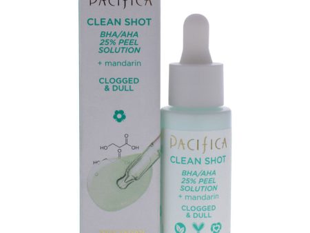 Pacifica Clean Shot BHA-AHA 25 Percent Peel Solution by Pacifica for Unisex - 0.8 oz Treatment Hot on Sale