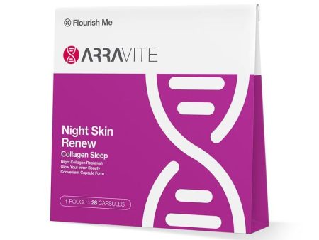 ARRAVITE Night Skin Renew, Collagen Sleep 28 Capsule Box For Sale