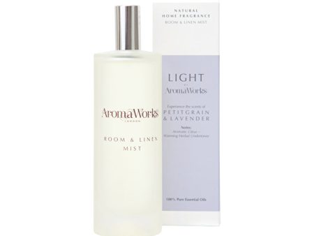 AromaWorks Light Room & Linen Mist Petitgrain & Lavender 100ml Online now