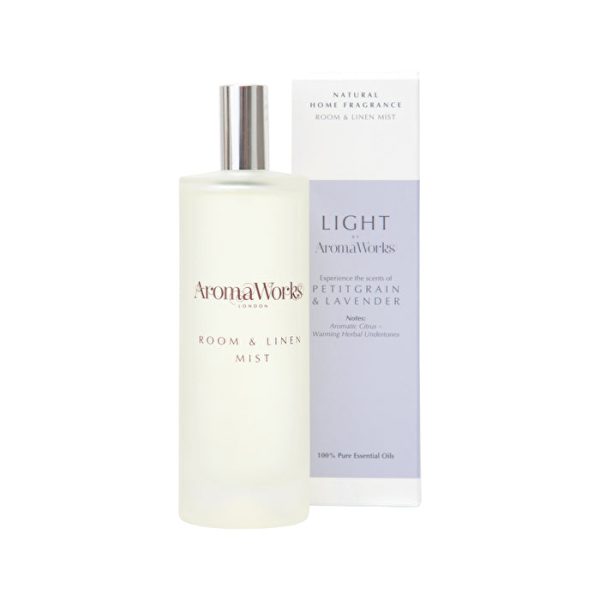 AromaWorks Light Room & Linen Mist Petitgrain & Lavender 100ml Online now