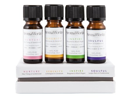 AromaWorks The Signature Oil Range 100% Pure Essential Oil Blend Gift Set 10ml x 4 Pack Online