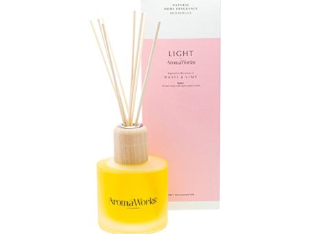 AromaWorks Light Reed Diffuser Basil & Lime 200ml For Cheap