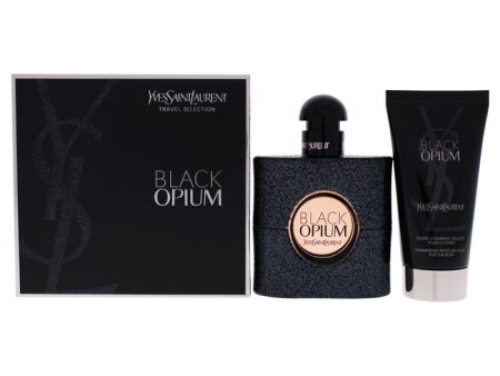 Yves Saint Laurent Black Opium by Yves Saint Laurent for Women - 2 Pc Gift Set 1.6oz EDP Spray, 1.6oz Body Lotion Supply