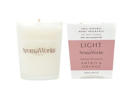 AromaWorks Light Candle Amyris & Orange Small 75g Online Sale