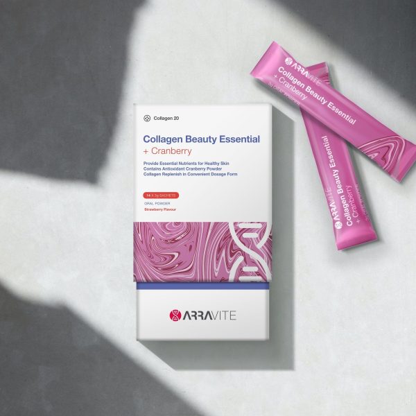 ARRAVITE Collagen Beauty Essential + Cranberry | Strawberry 14 x 3g Hot on Sale