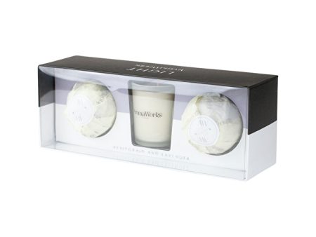 AromaWorks Light AromaBomb & Candle Gift Set Petitgrain & Lavender on Sale