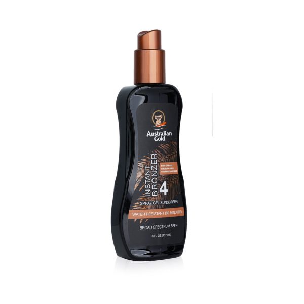 Australian Gold Spray Gel Sunscreen SPF 4 with Instant Bronzer  237ml 8oz Online Sale