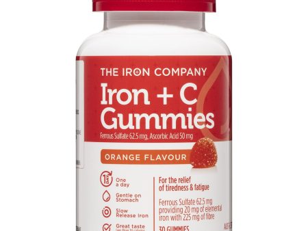 The Iron Company Vitamin + C Orange Gummies 30 s Online now